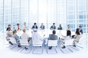 Group of Business People Meeting in the City